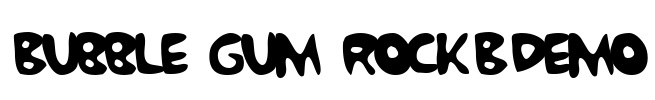 Bubble Gum RockBDemo Font Image