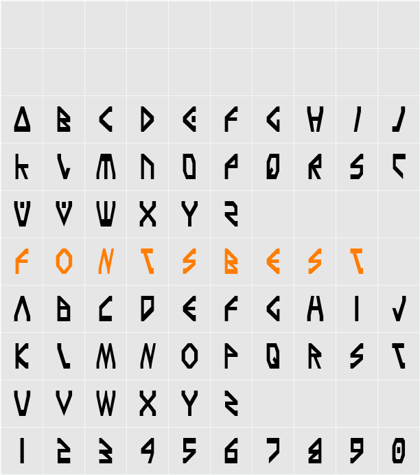 Terra Firma Condensed Character Map