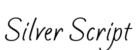 Silver Script Font Image