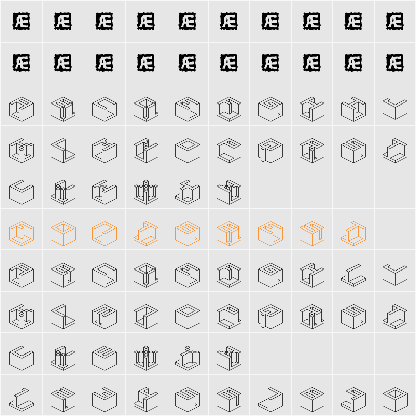 Qbicle 3 BRK Character Map