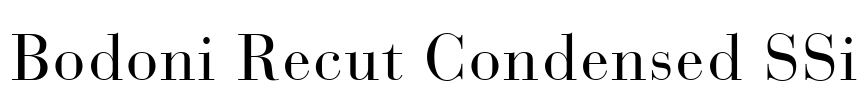 Bodoni Recut Condensed SSi