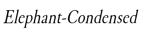 Elephant-Condensed Font Image