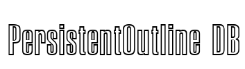 PersistentOutline DB Font Image
