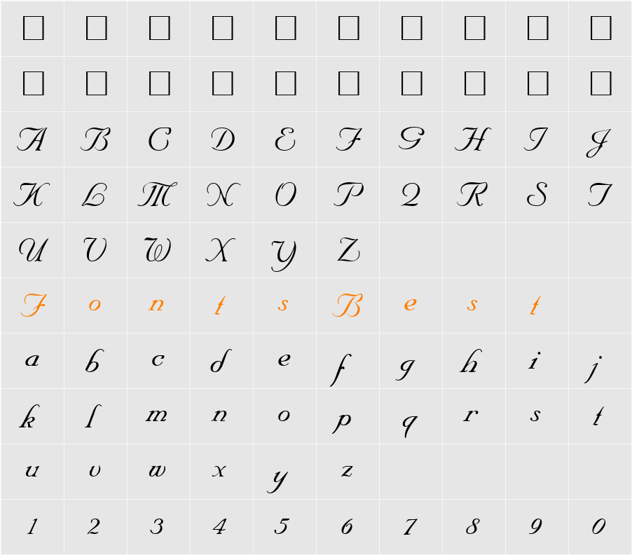 NeptuneScript Character Map