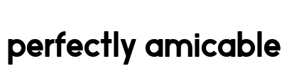perfectly amicable Font Image