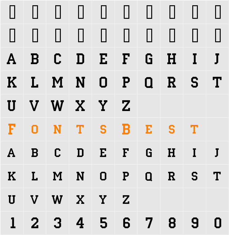 a_CampusCaps Character Map