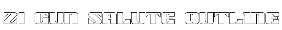 21 Gun Salute Outline