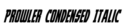 Prowler Condensed Italic Font Image