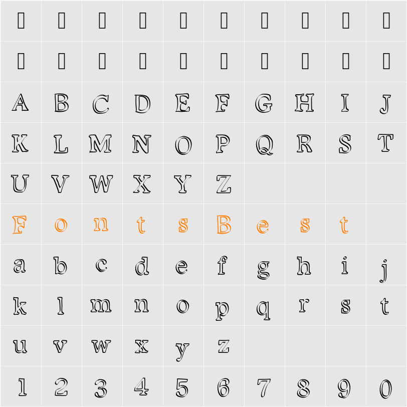 Kalligedoens Character Map