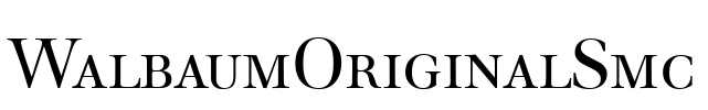 WalbaumOriginalSmc Font Image