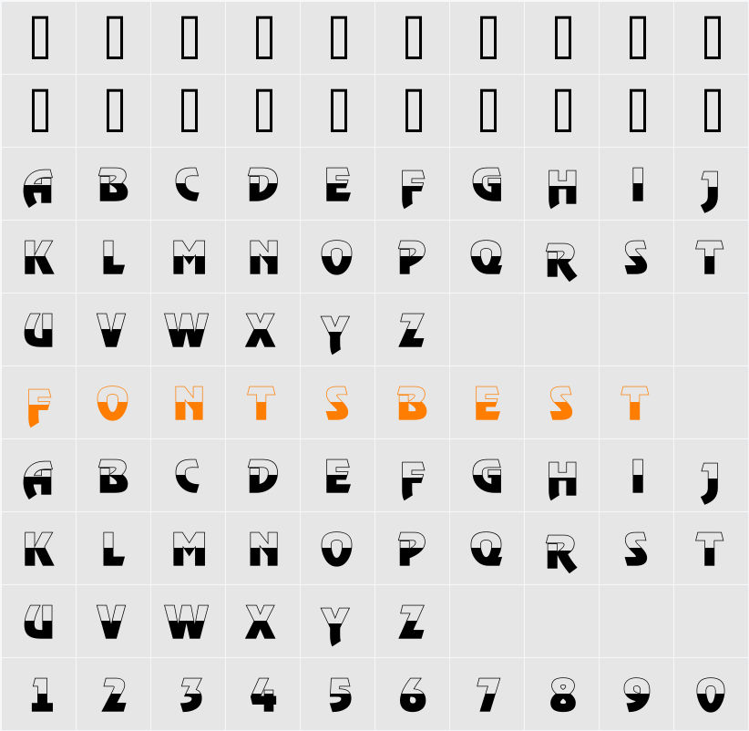 a_RewinderTitulBW Character Map