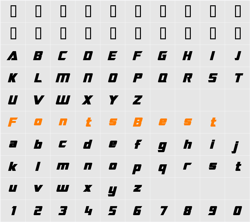 TransRobotics Character Map