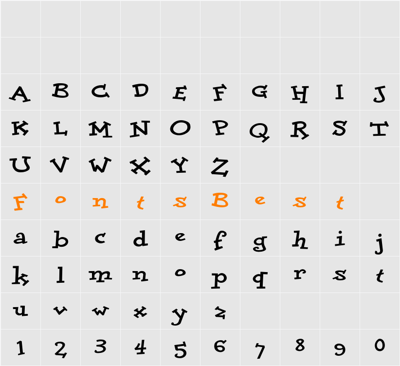 DoloresCyr ExtraBold Character Map