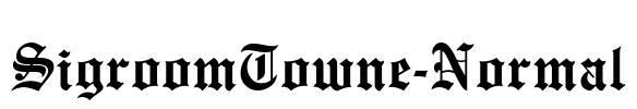 SigroomTowne-Normal Font Image