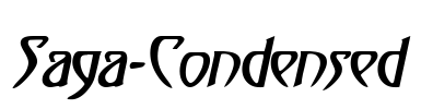 Saga-Condensed Font Image