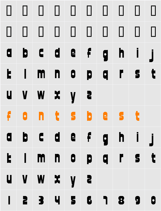 font twelve good Character Map