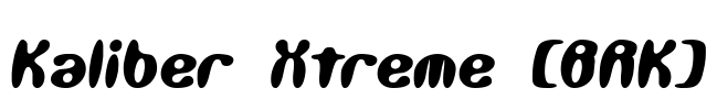 Kaliber Xtreme (BRK) Font Image