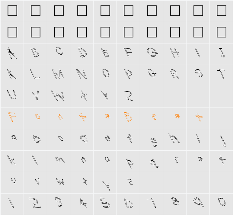 FZ HAND 22 HOLLOW LEFTY Character Map