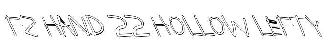 FZ HAND 22 HOLLOW LEFTY Font Image