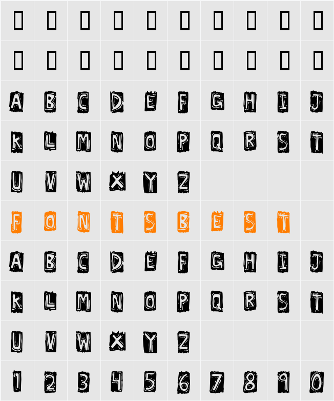 Lexographer Character Map