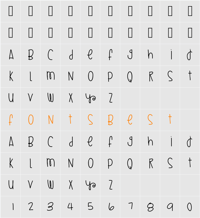GlazedHoneyBuns Character Map