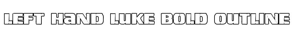 Left Hand Luke Bold Outline Font Image