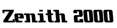 Zenith 2000 Font Image