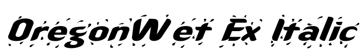 OregonWet Ex Italic Font Image