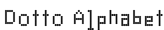 Dotto Alphabet Font Image