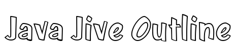 Java Jive Outline Font Image