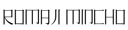 Romaji Mincho Font Image