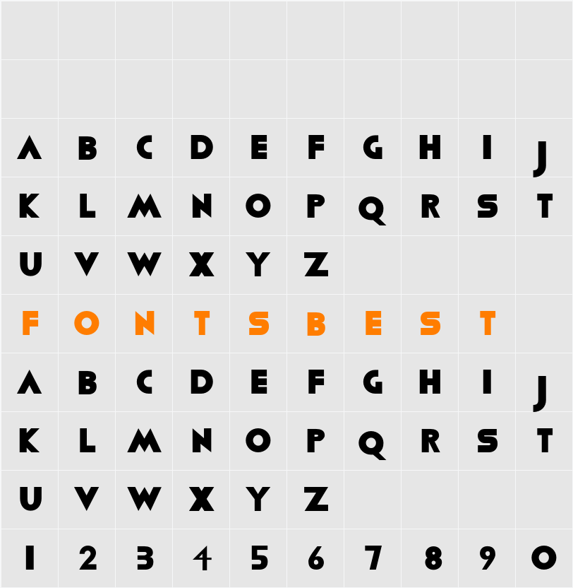 Viafont Character Map