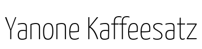 Yanone Kaffeesatz