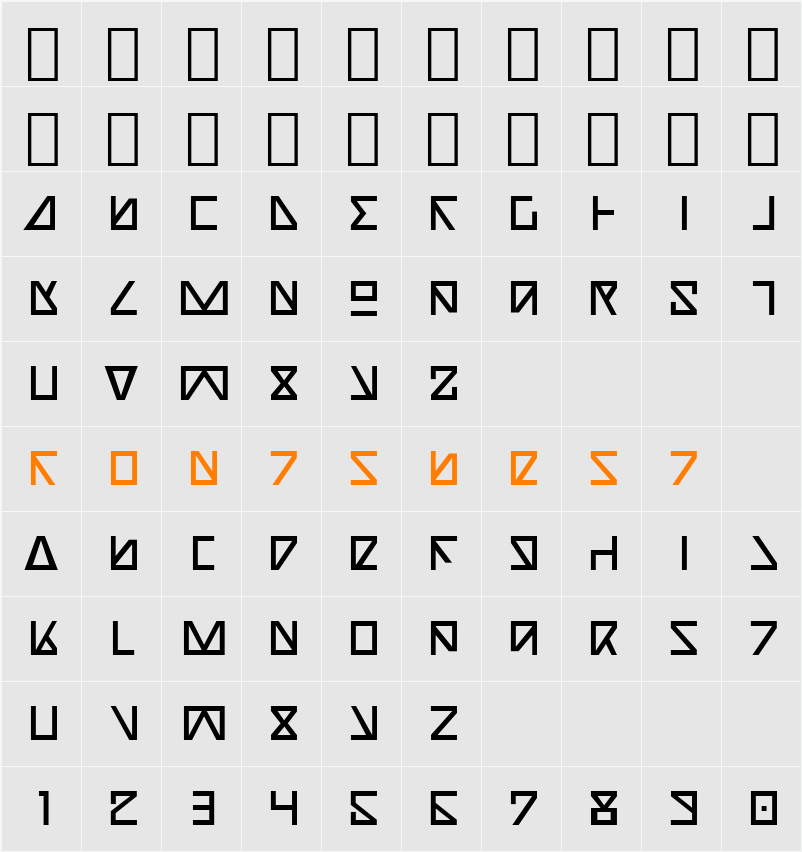 Nick Turbo Character Map