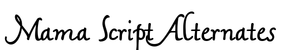 Mama Script Alternates Font Image