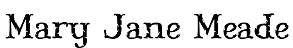 Mary Jane Meade Font Image