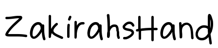 ZakirahsHand Font Image