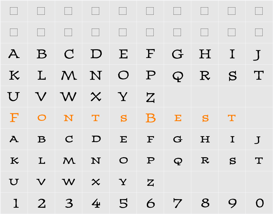 JournalSmallcaps-Ultra Character Map