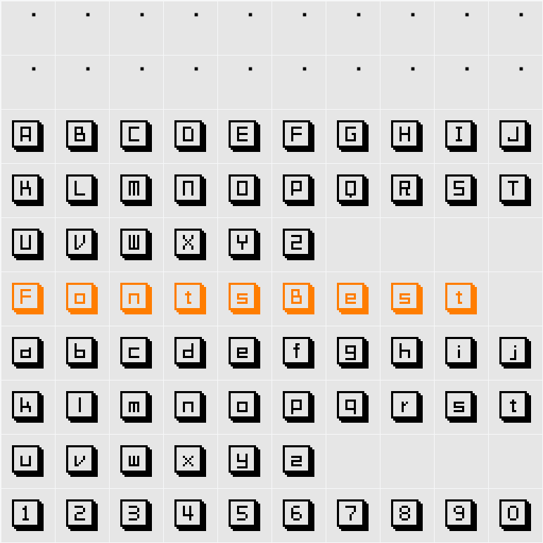 HM Bit Box Character Map