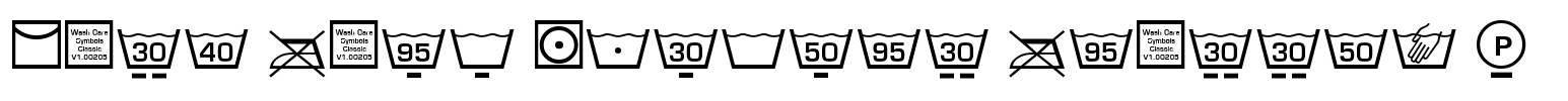 Wash Care Symbols Classic M54