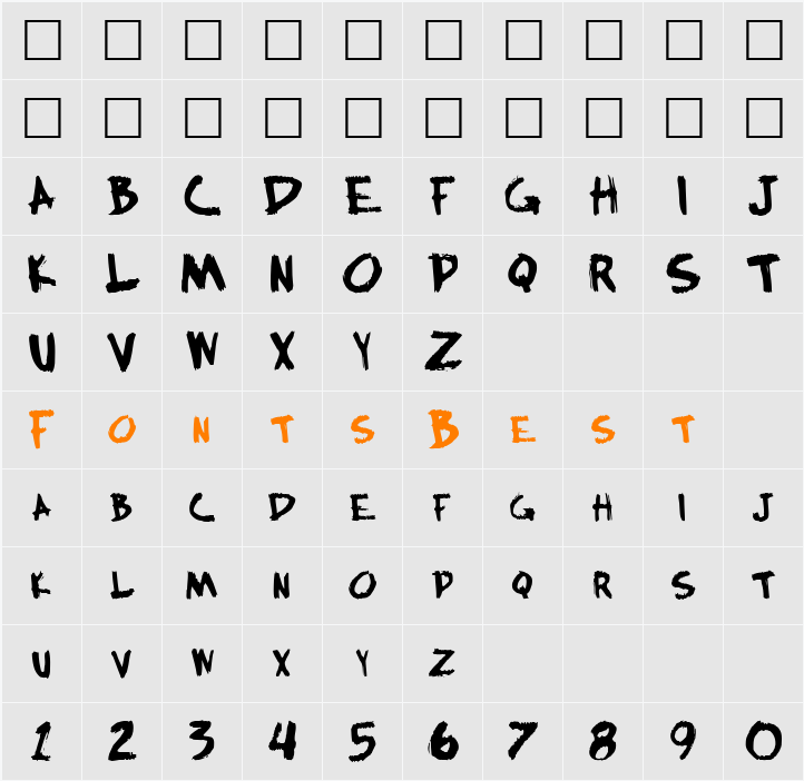 Bocci ttnorm Character Map