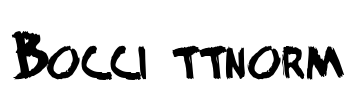 Bocci ttnorm Font Image