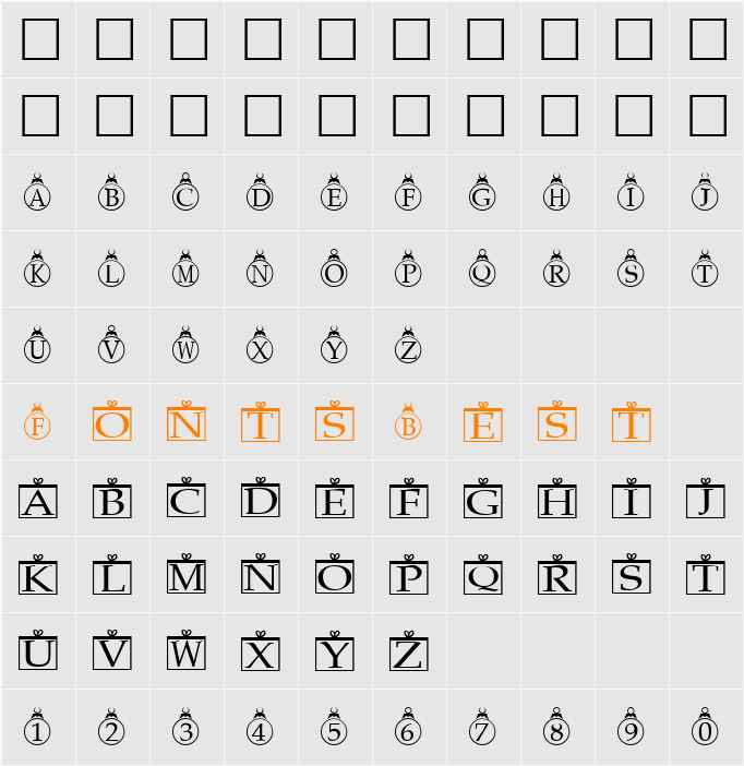FZ BORDERS 24 Character Map