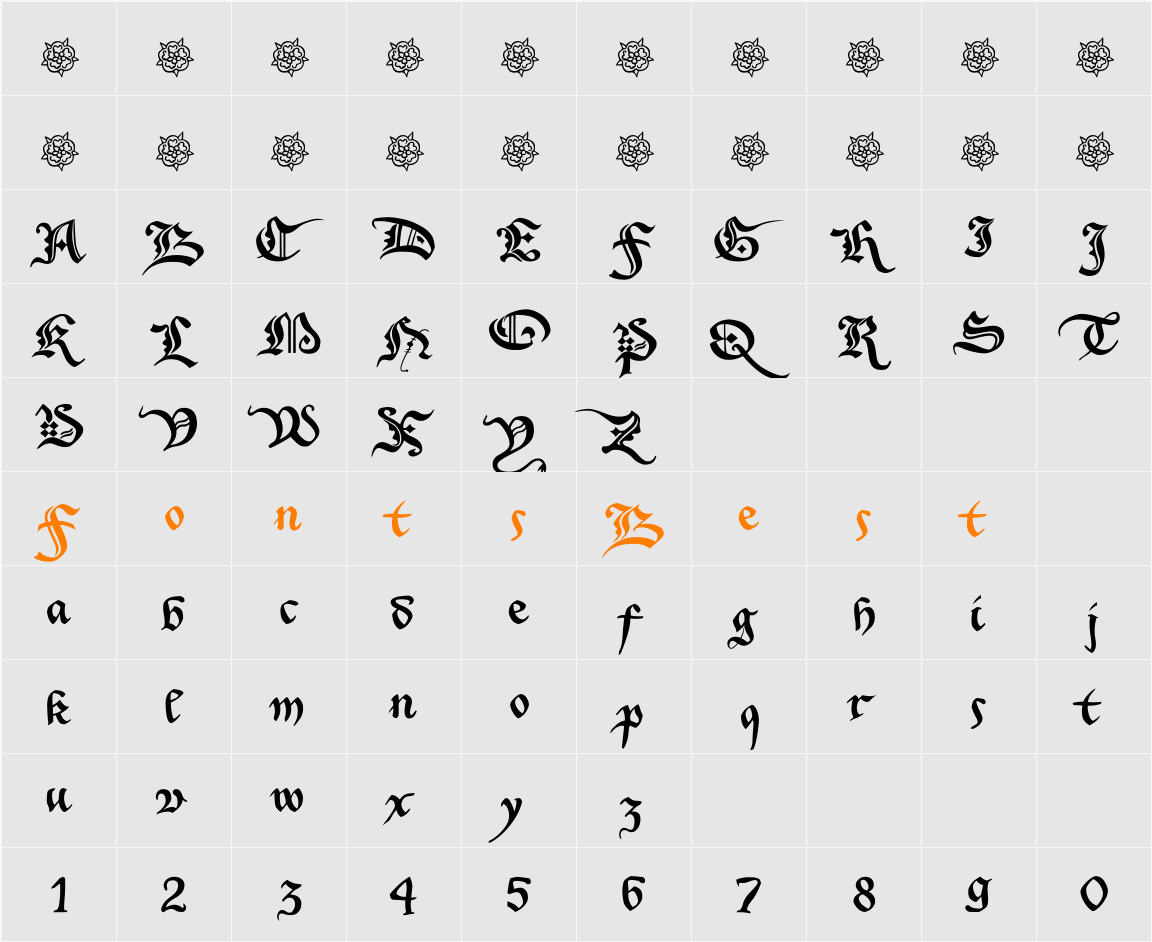 Xenippa Character Map
