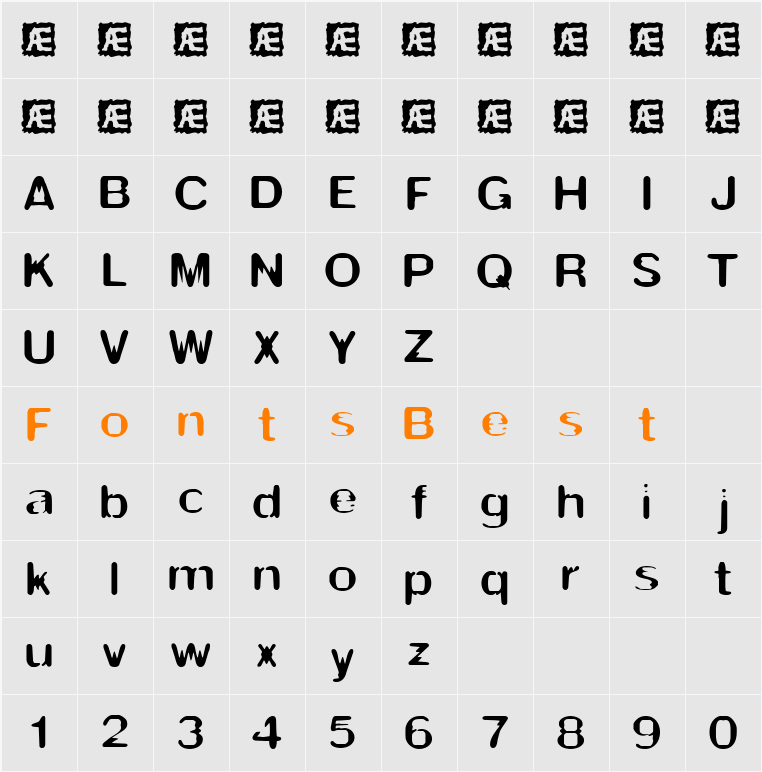 Thwart (BRK) Character Map