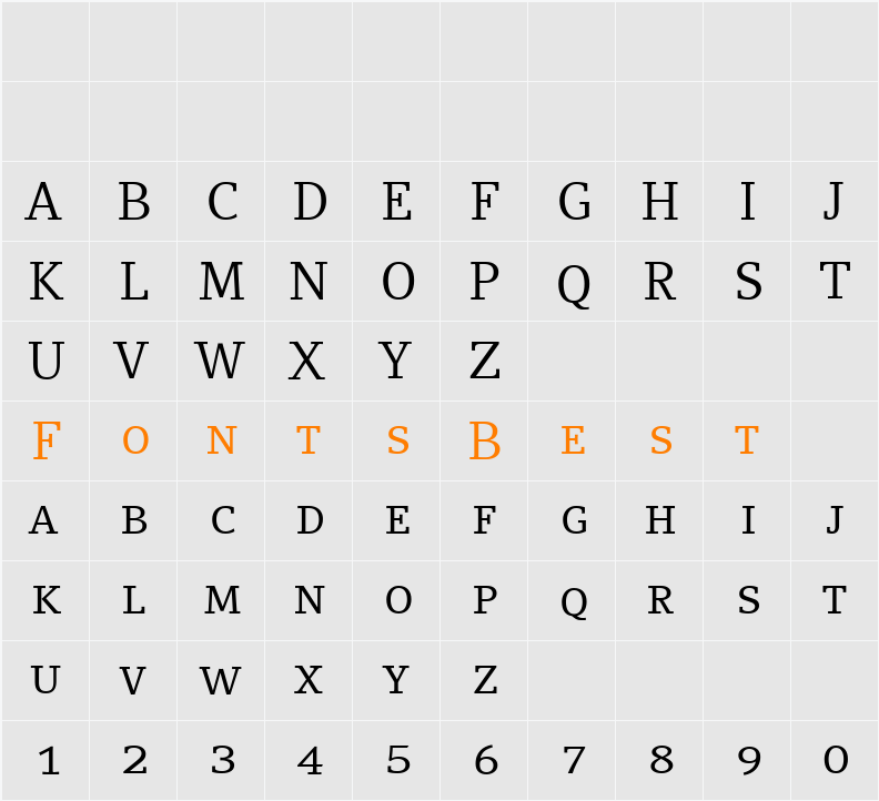 CompatilLetter LT Character Map