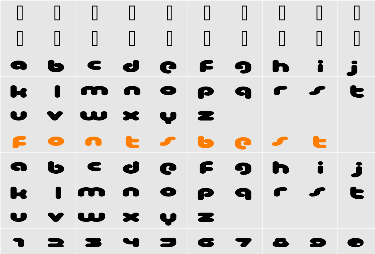ShyFatBoy Character Map