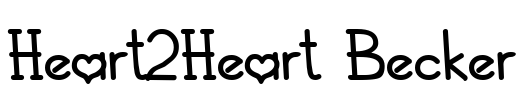 Heart2Heart Becker Font Image