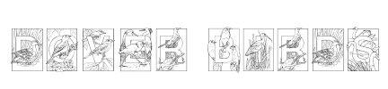 Dover Birds Font Image