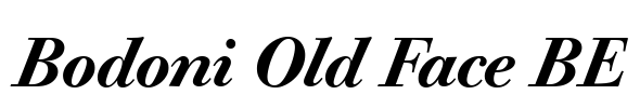 Bodoni Old Face BE Font Image